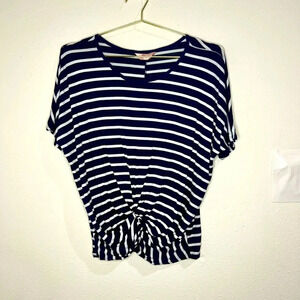🆕 SJS Navy Blue & White Stripe Top